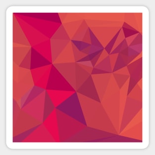 Jazzberry Jam Red Abstract Low Polygon Background Sticker